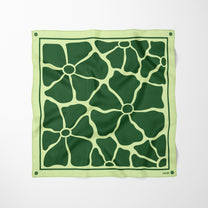 Carré de soie - Bouquet vert