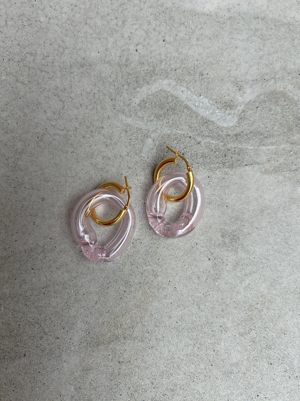 NEUS / BO chunky bubble glass gold-plated silver - rose gold