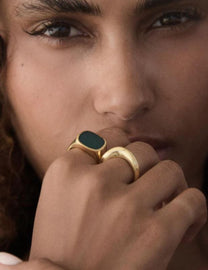 les solides / Chevalière - agate ronde