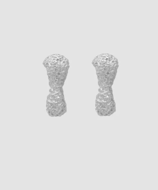 Coral earring - or ou argent