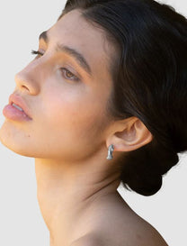 Small Melted Hoops - or ou argent