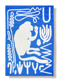 ZigZagZurich  / Plaid en laine &quot;Blue Monkey&quot;