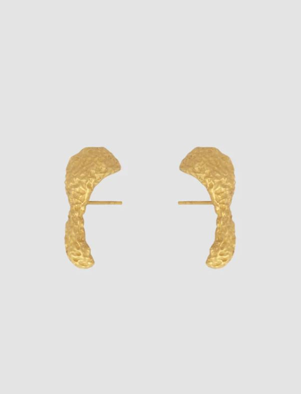 Coral earring - or ou argent