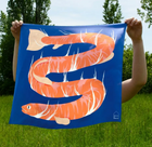 Carré de soie - Poisson rouge