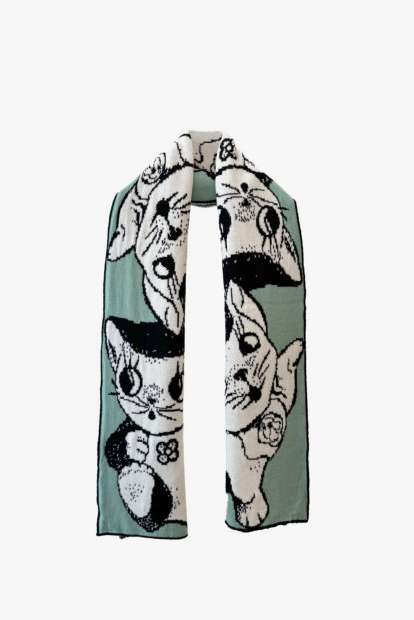 9V9 / CATS SCARF - Menthe