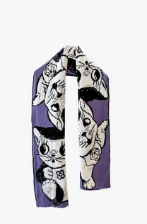 9V9 / CATS SCARF - Violet