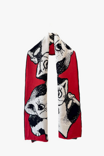 9V9 / CATS SCARF - Rouge