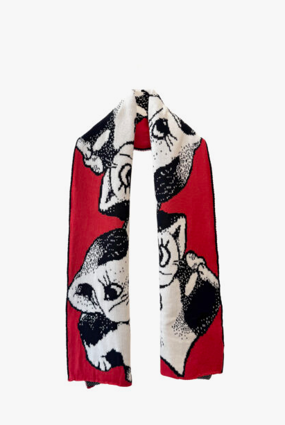 9V9 / CATS SCARF - Rouge