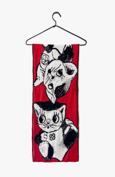 9V9 / CATS SCARF - Rouge