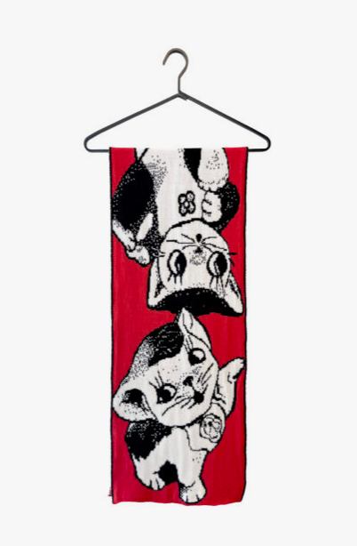 9V9 / CATS SCARF - Rouge