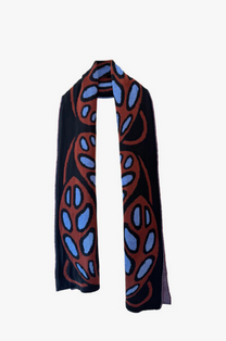 9V9 / LEAVES SCARF - Bleu