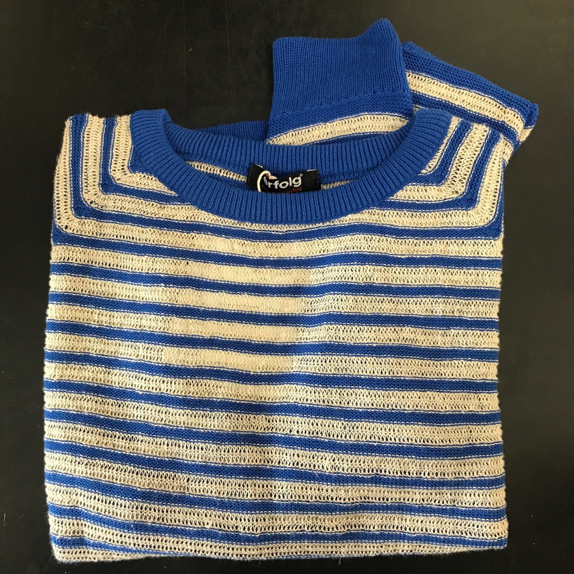 ERFOLG F / Pull Halb &amp; Halb - noir ou bleu ligné