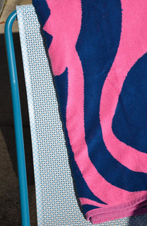Linge de plage - rose/bleu