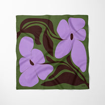 Petit carré de soie - Deux fleurs