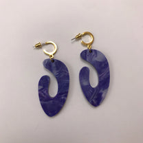 CURA Jewellery / Trigonic earings, purple