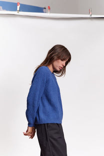 Jungle Folk /  pull VICO - cobalt blue
