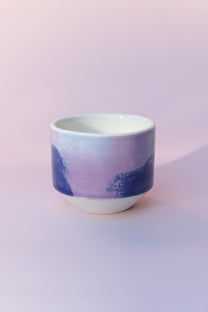 Tasse à espresso - bleu/rose