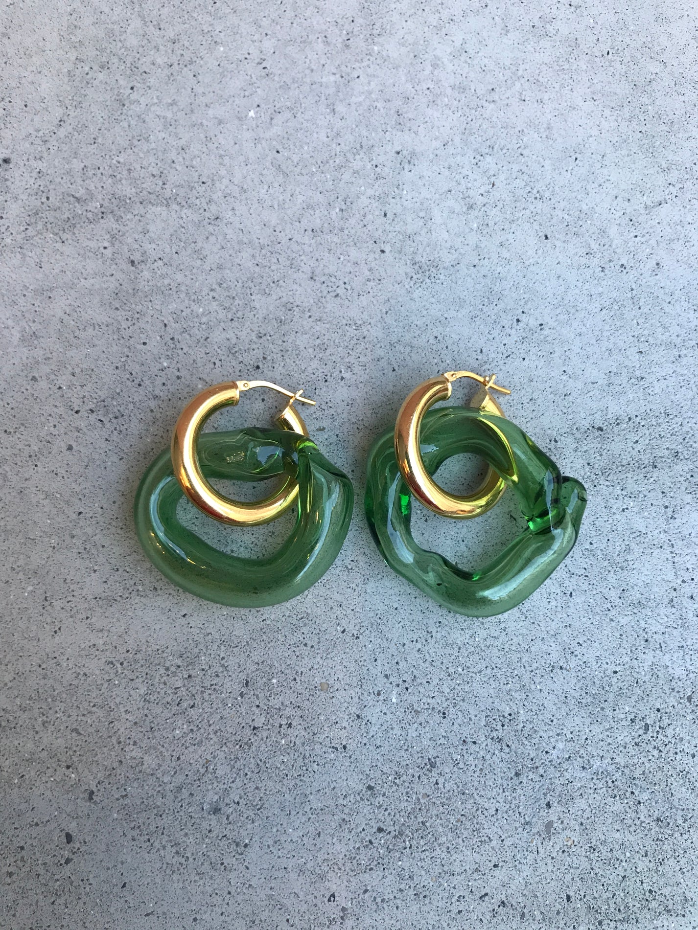 NEUS / BO verre chunky, vert transparent