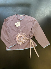 stéphanie bircher / chemise fleur, Vichy blanc-rouge-noir