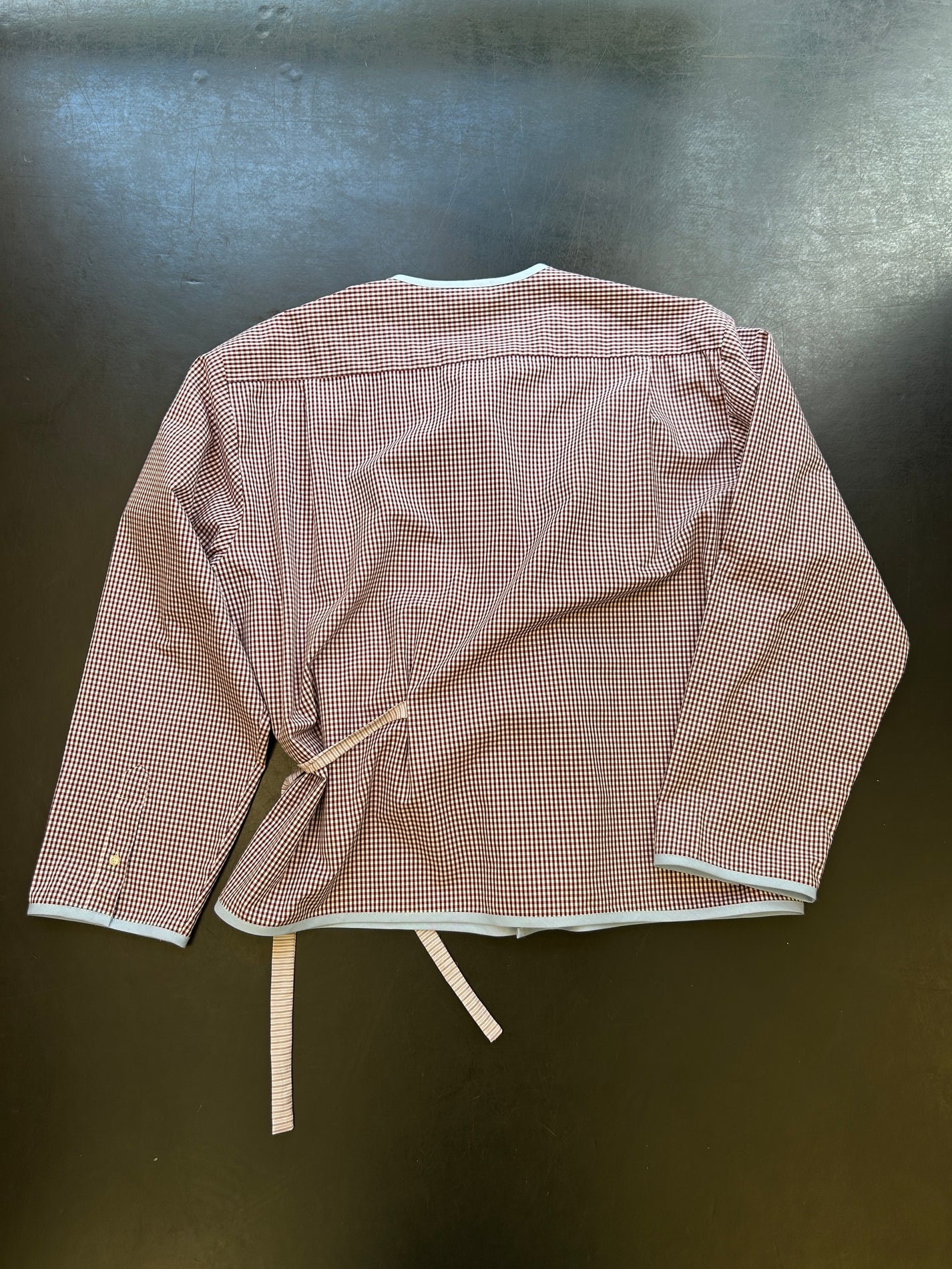 stéphanie bircher / chemise fleur, Vichy blanc-rouge-noir