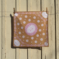 Stéphanie Bircher / Naturally Printed Cotton Scarf - Cutch Brown