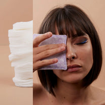 LABO / lingettes démaquillantes, mauve fleuri
