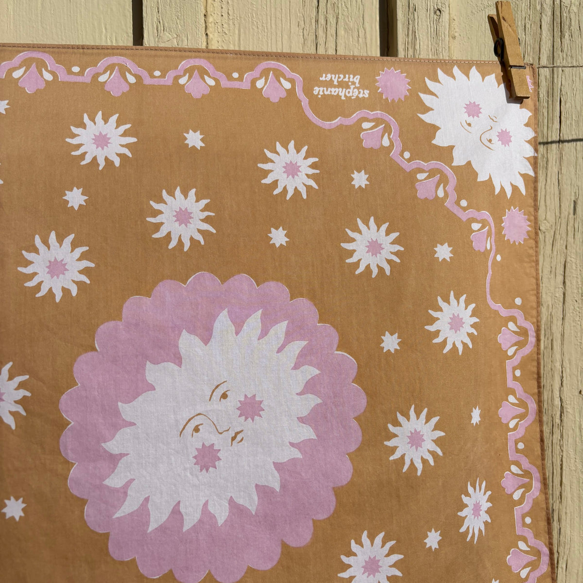 Stéphanie Bircher / Naturally Printed Cotton Scarf - Cutch Brown