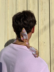 Stéphanie Bircher / Naturally Printed Cotton Scarf - Cutch Brown