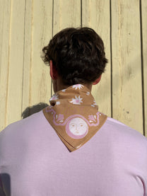 Stéphanie Bircher / Naturally Printed Cotton Scarf - Cutch Brown