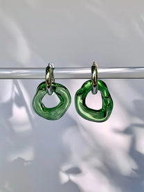 NEUS / BO verre simple chunky, vert bouteille