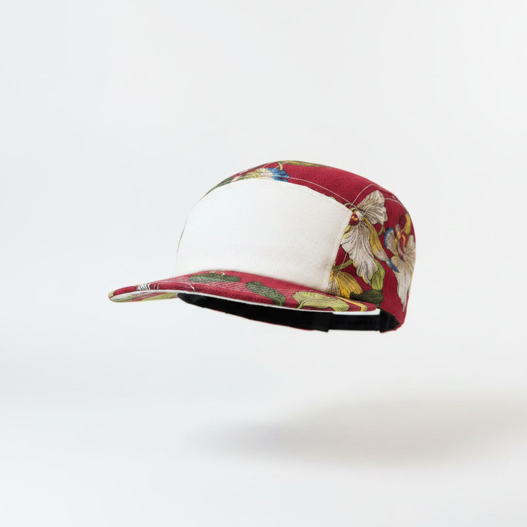 REGULAR - 5 panels / rouge fleur et blanc