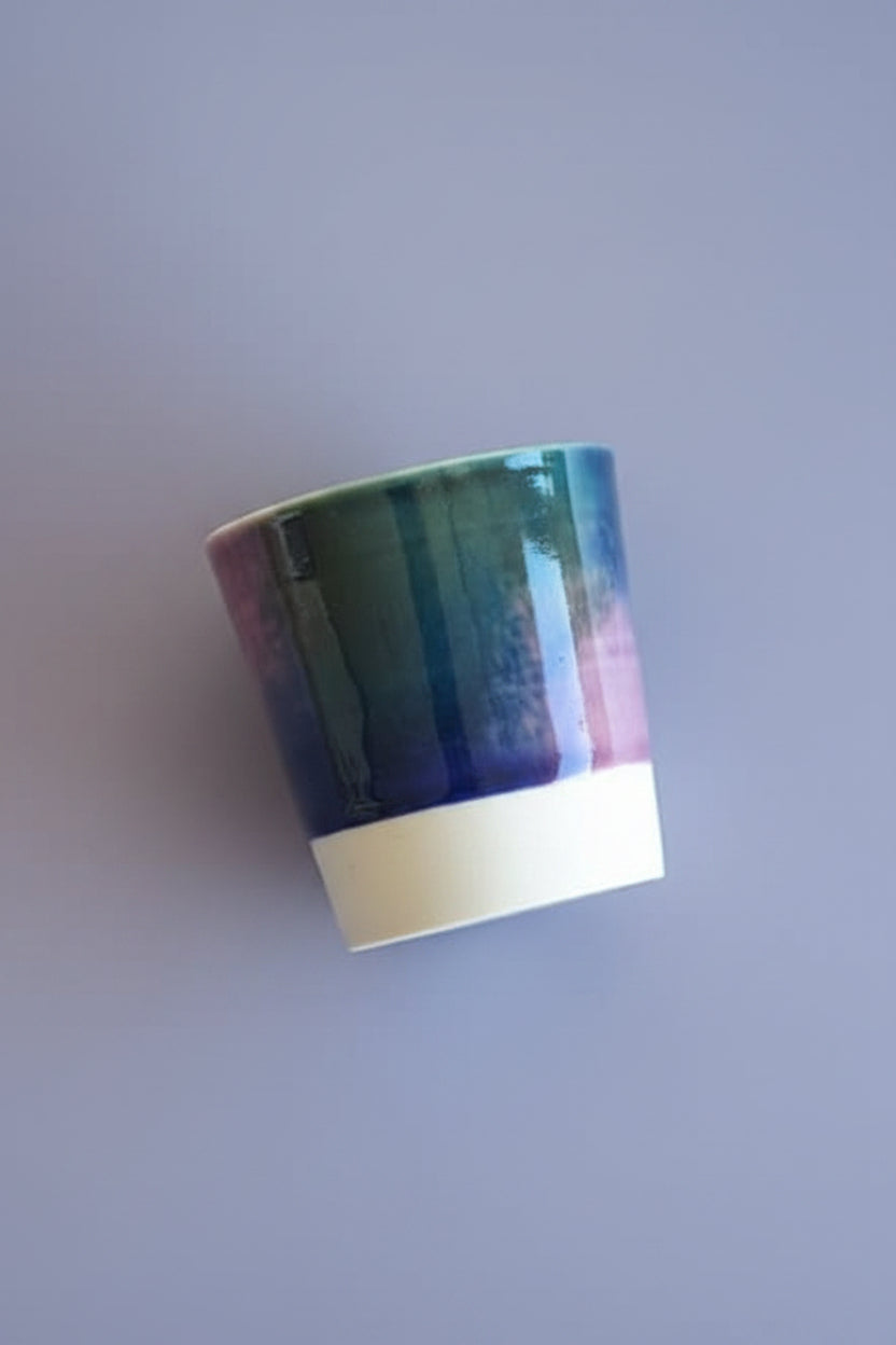 Tasse à espresso - Bleu/vert/rose