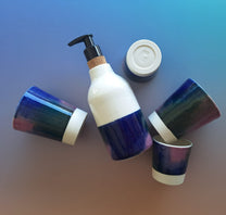 Distributeur à savon - Bleu/vert/rose