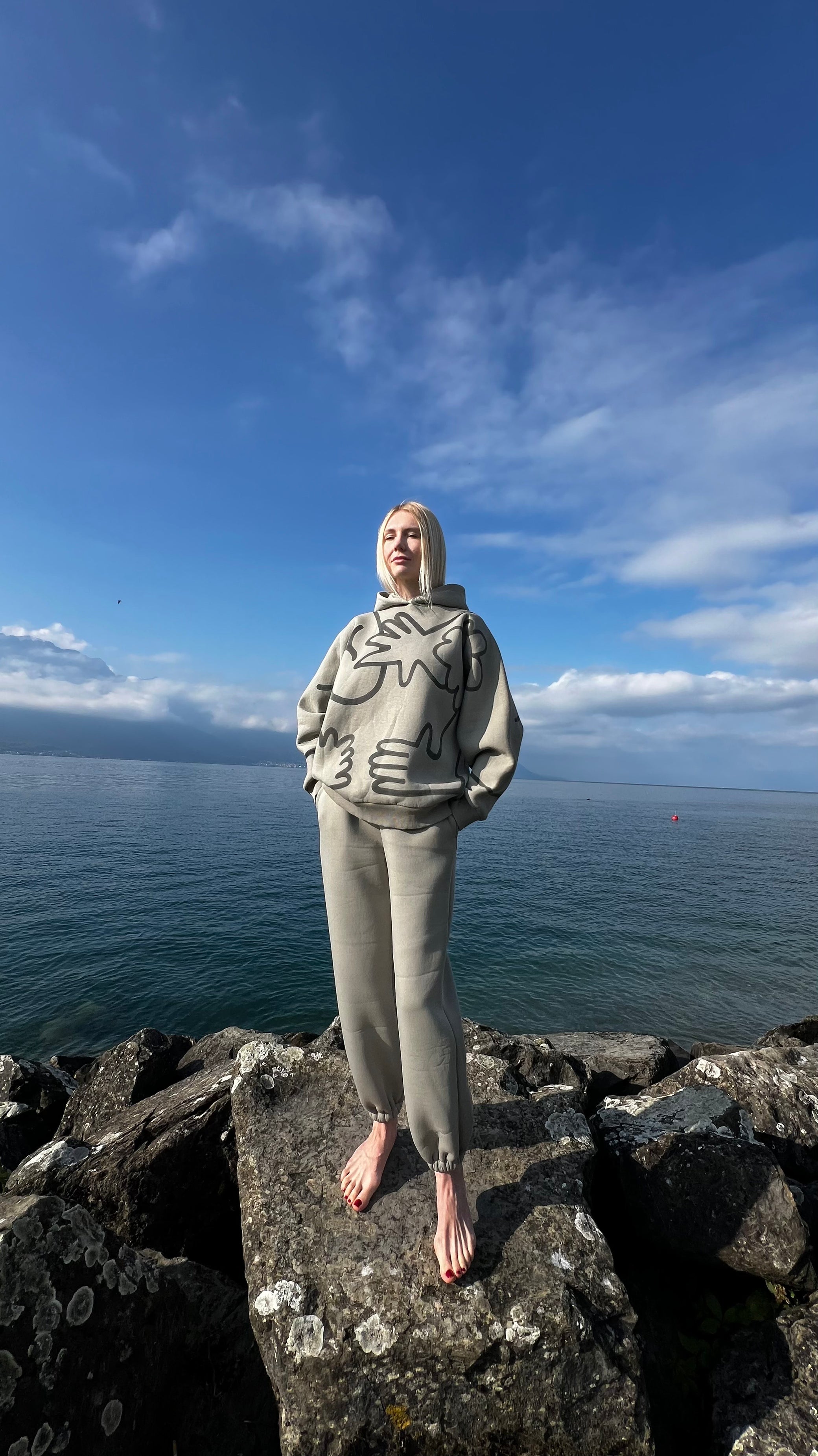 OL&#39;  x WOW ! / Ensemble sweat - gris