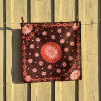 Stéphanie Bircher / Naturally Printed Cotton Scarf - Cutch Brown