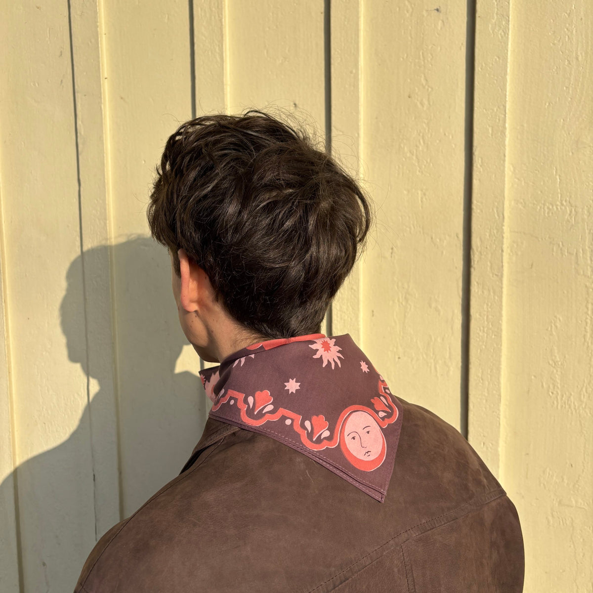 Stéphanie Bircher / Naturally Printed Cotton Scarf - Cutch Brown