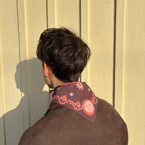 Stéphanie Bircher / Naturally Printed Cotton Scarf - Cutch Brown