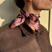 Stéphanie Bircher / Naturally Printed Cotton Scarf - Cutch Brown