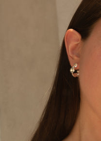 Emilie Gouëzec / BO VESTIS mini creoles - silver and gold plated