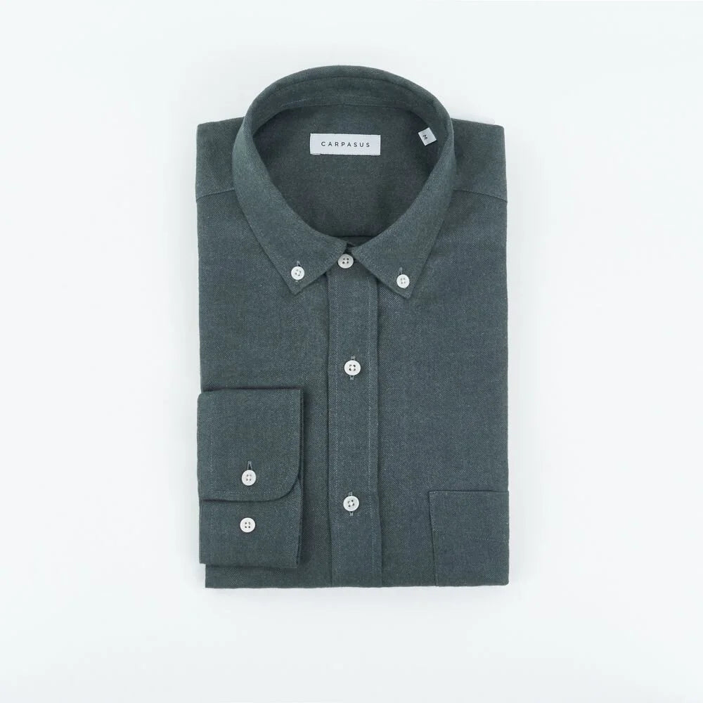 CARPASUS / Chemise flanelle &quot;Populus&quot; - vert mousse