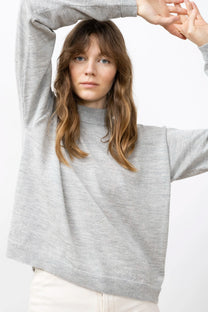 Jungle Folk /  pull ARVO - Gris clair