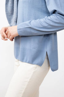Jungle Folk /  Pull Petra, bleu clair