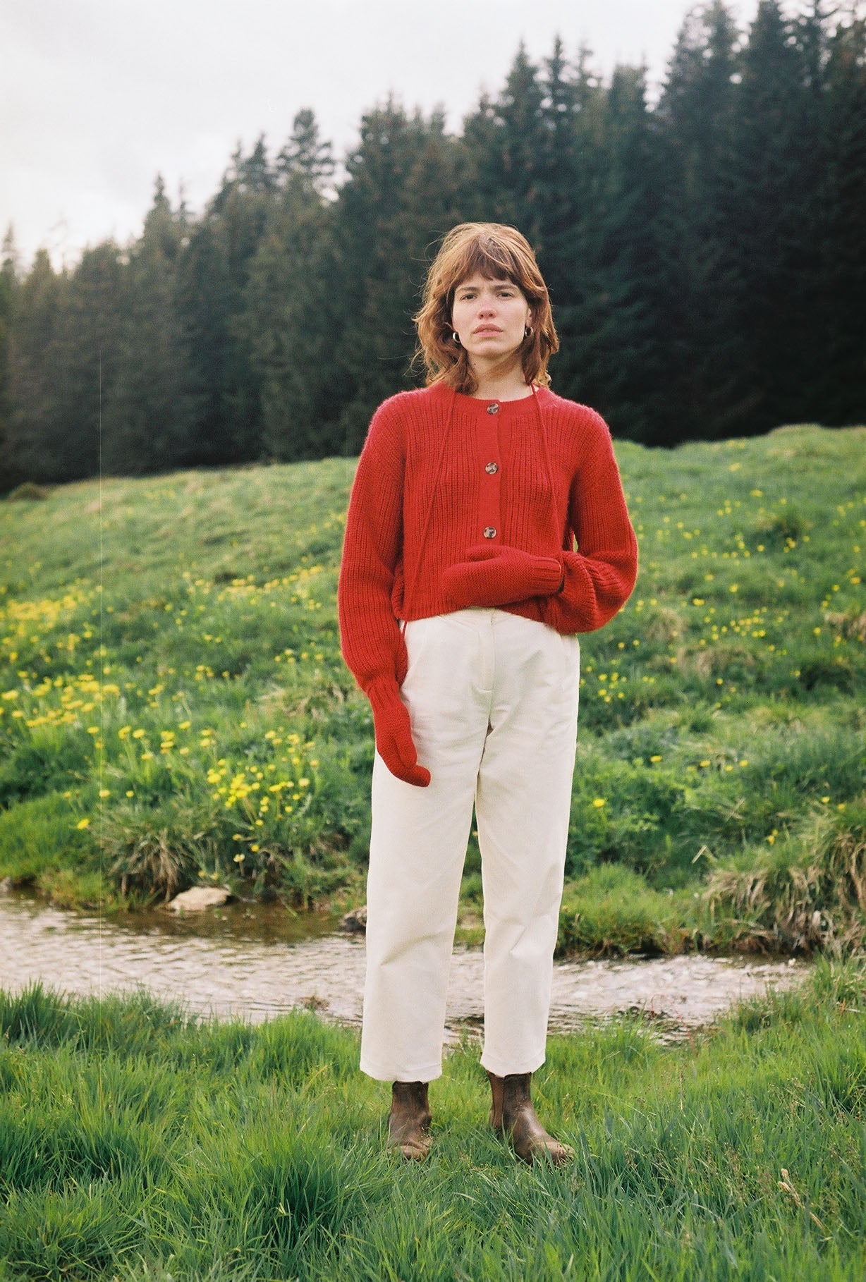 Jungle Folk / moufles Gonzalez - rouge