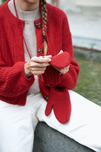 Jungle Folk / moufles Gonzalez - rouge