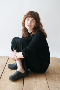 Jungle Folk /  Robe en maille Geneniève - noir
