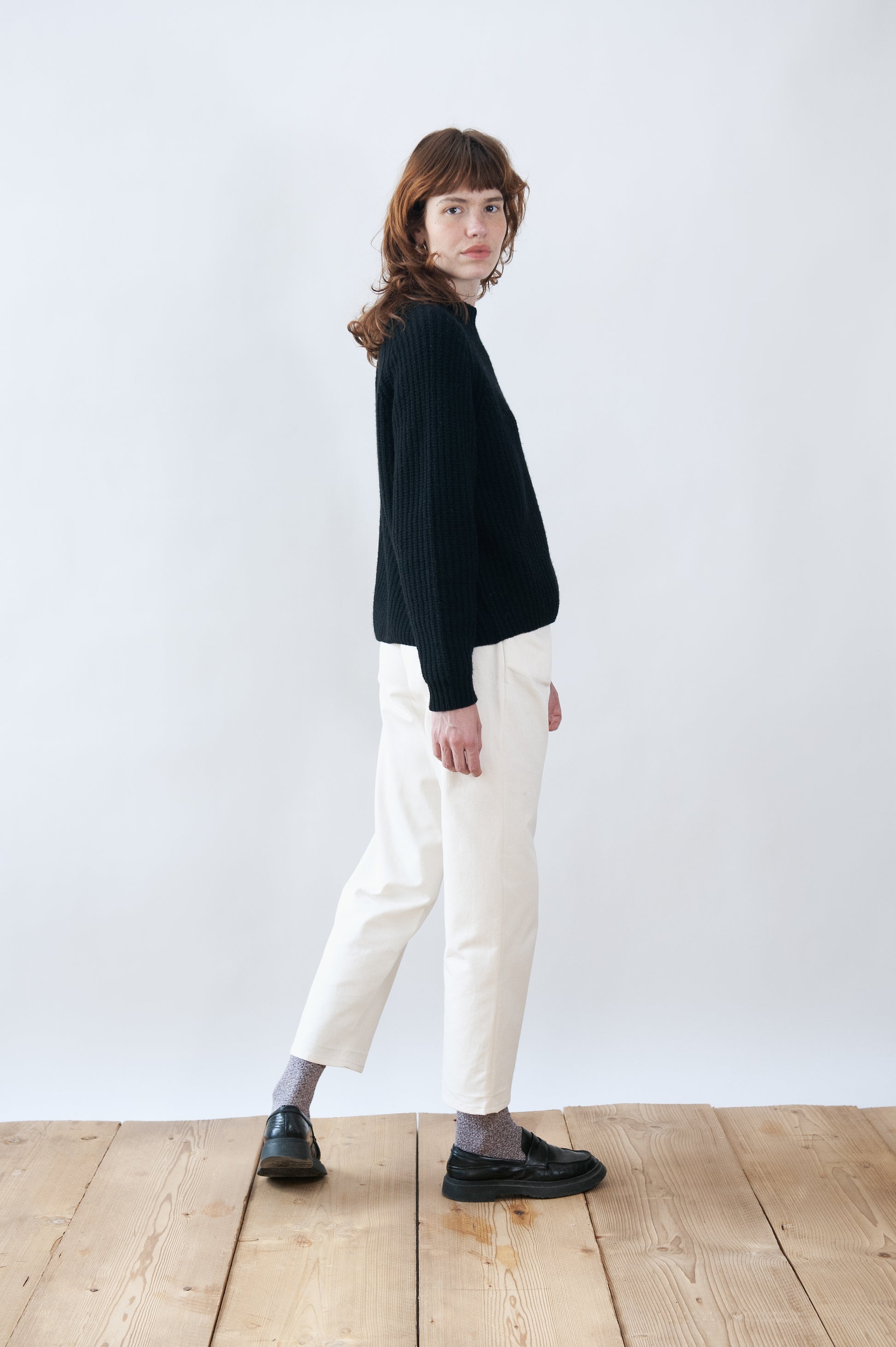 Jungle Folk /  Pull Oriana - noir cachemire