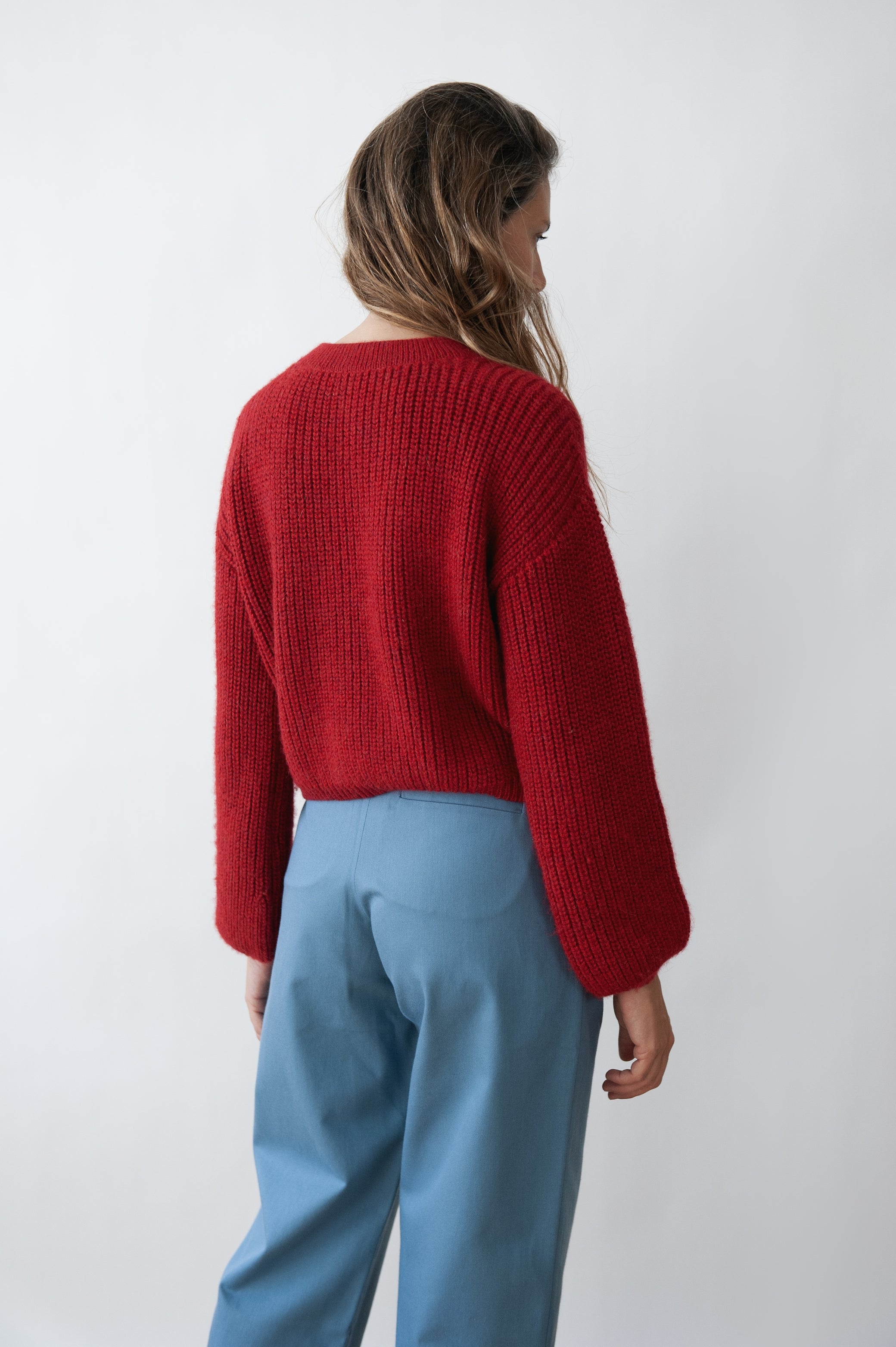 Jungle Folk /  cardigan réversible TOSCA  - rouge