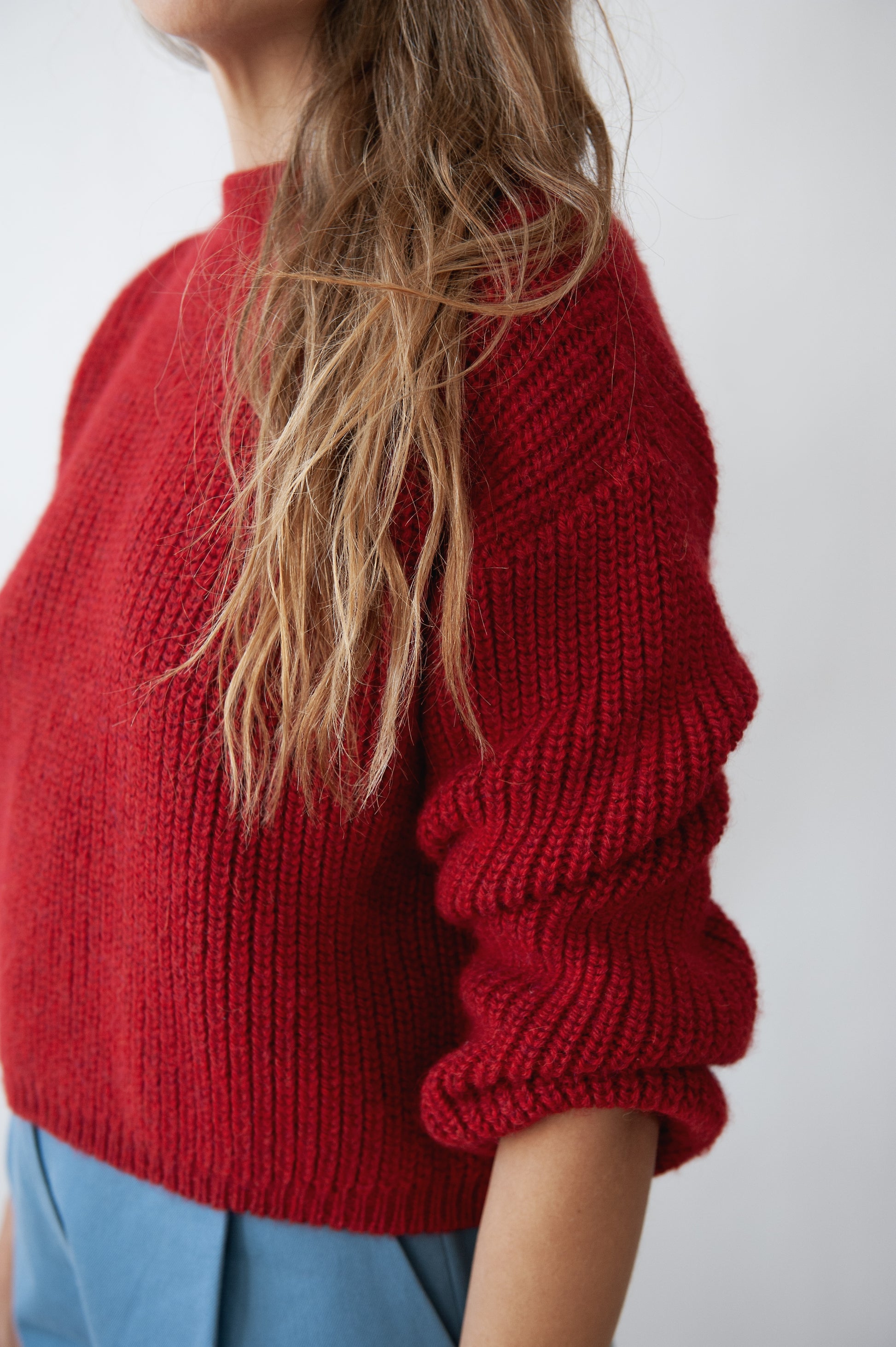 Jungle Folk /  cardigan réversible TOSCA  - rouge