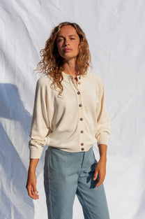 Jungle Folk / Barranco Cardigan - Ivory