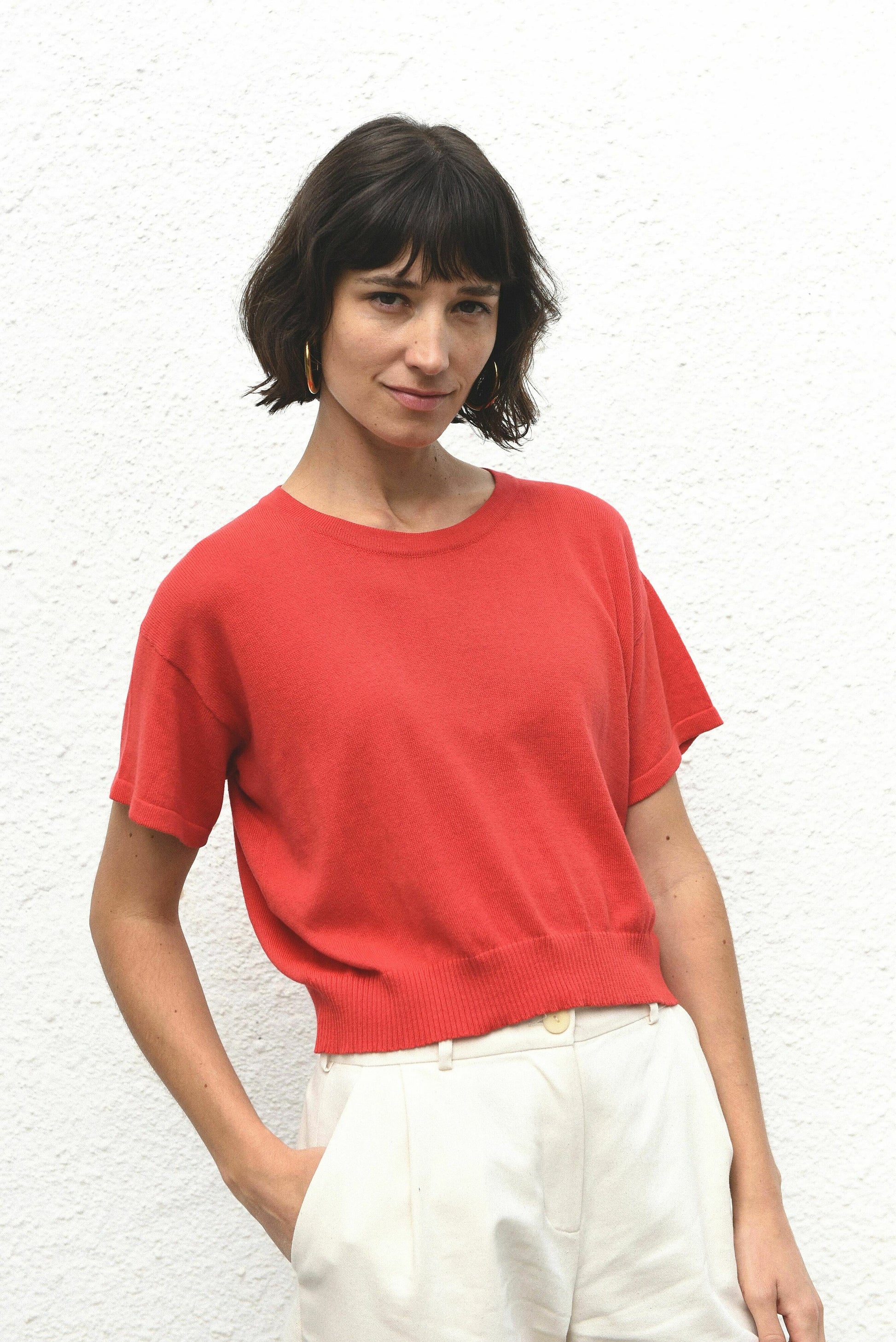 Jungle Folk /  top en maille El sur - Poppy Red